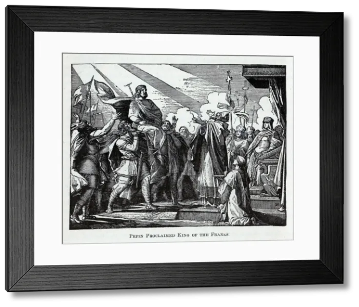 Framed Print : Pepin Proclaimed King of the Franks, 1882. Artist: Anonymous Framed Print : Pepin Proclaimed King of the Franks, 1882. Artist: Anonymous