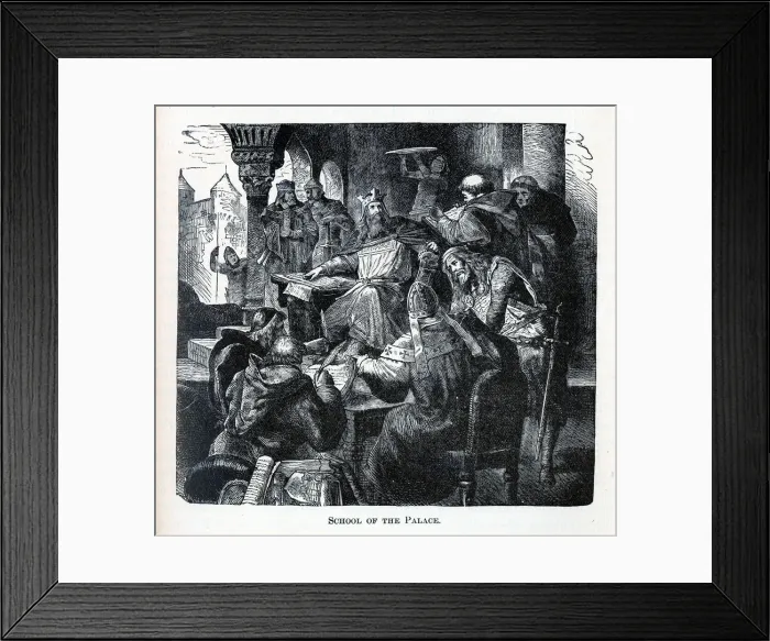 Framed Print : Charlemagnes School of the Palace, 1882. Artist: Anonymous Framed Print : Charlemagnes School of the Palace, 1882. Artist: Anonymous