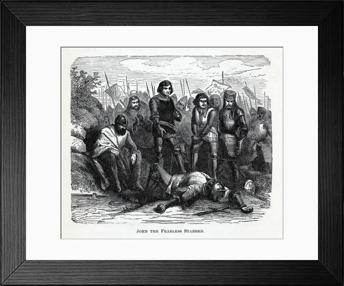 Framed Print : John the Fearless Stabbed, 1882. Artist: Anonymous Framed Print : John the Fearless Stabbed, 1882. Artist: Anonymous