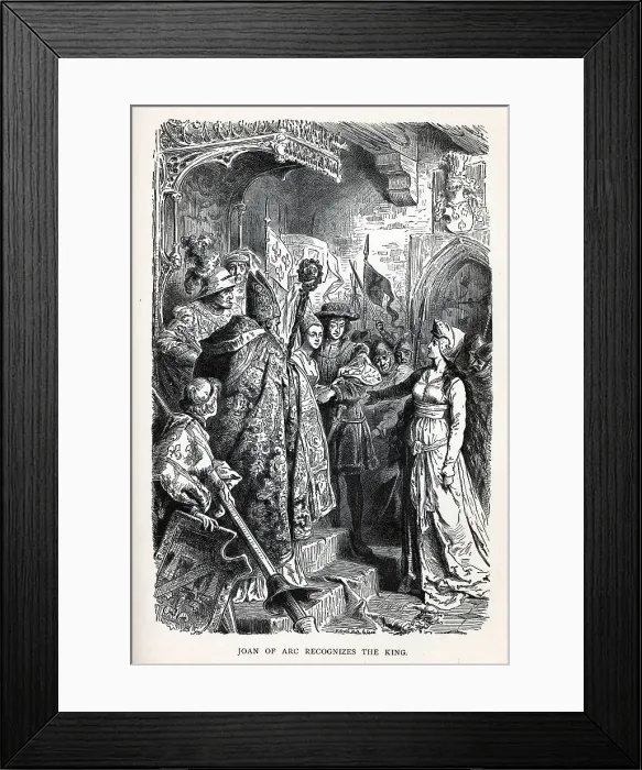 Framed Print : Joan of Arc Recognizes the King, 1882. Artist: Anonymous Framed Print : Joan of Arc Recognizes the King, 1882. Artist: Anonymous