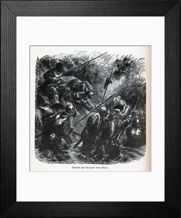 Framed Print : Troops of Charles the Bold, 1882. Artist: Brend amour, Richard (1831-1915) Framed Print : Troops of Charles the Bold, 1882. Artist: Brend amour, Richard (1831-1915)