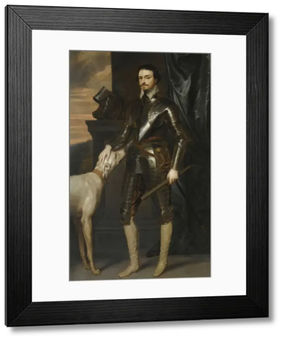 Framed Print : Portrait of Thomas Wentworth, 1st Earl of Strafford (1593-1641), c. 1640. Artist: Dyck, Sir Anthony van, (Studio of) Framed Print : Portrait of Thomas Wentworth, 1st Earl of Strafford (1593-1641), c. 1640. Artist: Dyck, Sir Anthony van, (Studio of)