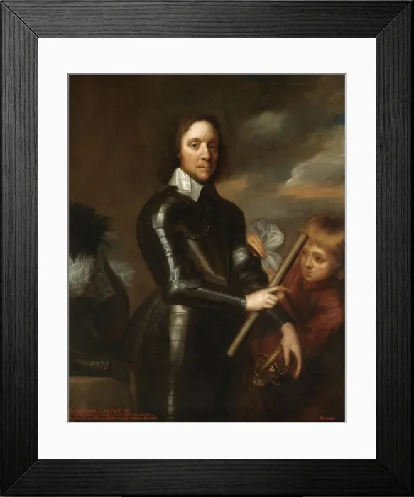 Framed Print : Portrait of Oliver Cromwell (1599-1658). Artist: Walker, Robert (1599?1658) Framed Print : Portrait of Oliver Cromwell (1599-1658). Artist: Walker, Robert (1599?1658)