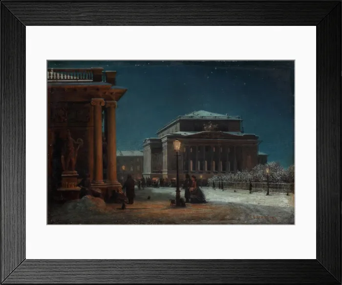 Framed Print : The Alexandrinsky Theatre in Saint Petersburg, 1870s. Artist: Vereshchagin, Pyotr Petrovich (1836-1886) Framed Print : The Alexandrinsky Theatre in Saint Petersburg, 1870s. Artist: Vereshchagin, Pyotr Petrovich (1836-1886)