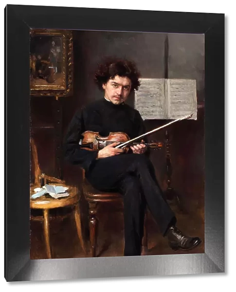 Portrait of the violinist and composer Jan Kubelik (1880-1940), 1908. Artist: Makovsky, Vladimir Yegorovich (1846-1920)