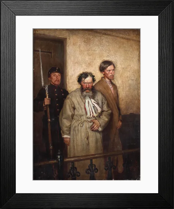 Framed Print : In a Courtroom, 1877. Artist: Novoskoltsev, Alexander Nikanorovich (1853-1919) Framed Print : In a Courtroom, 1877. Artist: Novoskoltsev, Alexander Nikanorovich (1853-1919)