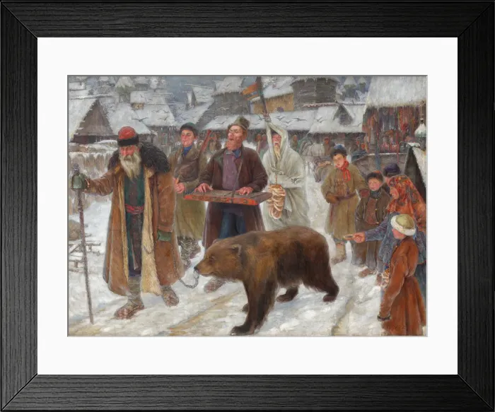 Framed Print : The Song of the skomorokhs, 1910. Artist: Subbotin (Permyak), Pyotr Ivanovich (1886-1923) Framed Print : The Song of the skomorokhs, 1910. Artist: Subbotin (Permyak), Pyotr Ivanovich (1886-1923)