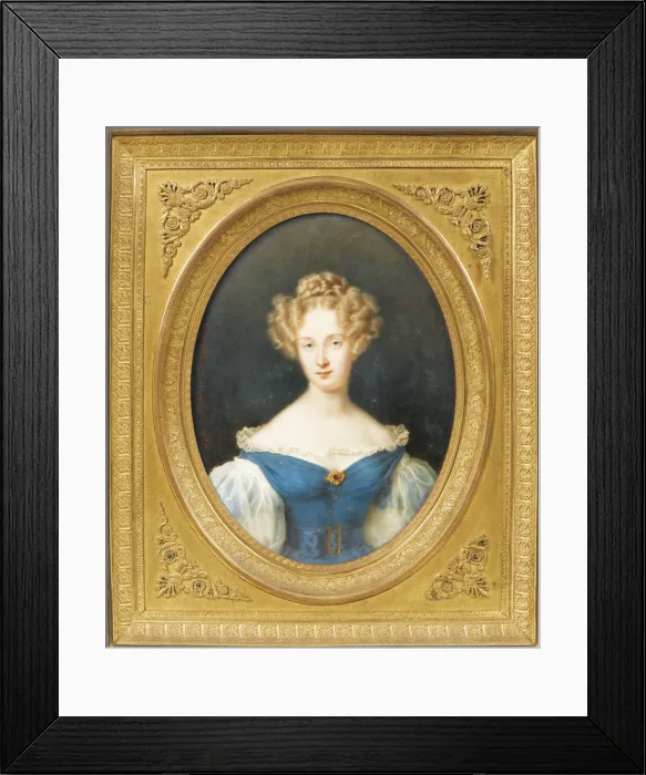 Framed Print : Princess Louise of Orleans (1812-1850), later Queen consort of the Belgians, 1830. Artist: Duchesne, Jean Baptiste Joseph (1770-1856) Framed Print : Princess Louise of Orleans (1812-1850), later Queen consort of the Belgians, 1830. Artist: Duchesne, Jean Baptiste Joseph (1770-1856)