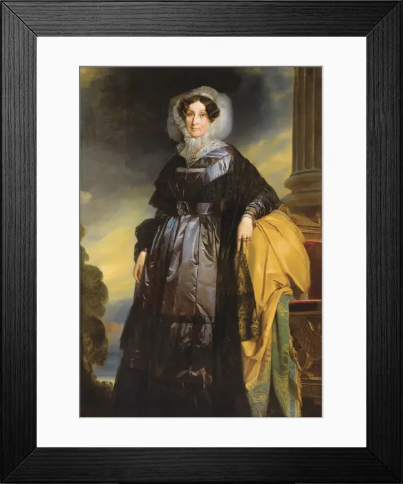 Framed Print : Portrait of Adelaide d Orleans (1777-1847). Artist: Winterhalter, Franz Xaver, School of Framed Print : Portrait of Adelaide d Orleans (1777-1847). Artist: Winterhalter, Franz Xaver, School of