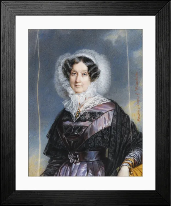 Framed Print : Portrait of Adelaide d Orleans (1777-1847). Artist: Meuret, Francois (1800-1887) Framed Print : Portrait of Adelaide d Orleans (1777-1847). Artist: Meuret, Francois (1800-1887)