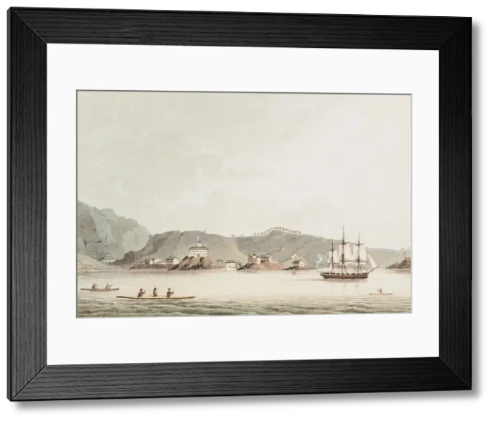 Framed Print : Illustration from A Voyage Round the World In the Years 1803-06, in the Ship Neva, 1814. Artist: Lisyansky, Yuri Fyodorovich (1773-1837) Framed Print : Illustration from A Voyage Round the World In the Years 1803-06, in the Ship Neva, 1814. Artist: Lisyansky, Yuri Fyodorovich (1773-1837)
