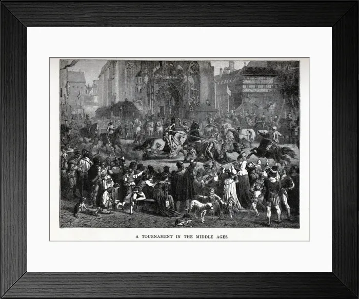Framed Print : A Tournament in the Middle Ages, 1882. Artist: Brend amour, Richard (1831-1915) Framed Print : A Tournament in the Middle Ages, 1882. Artist: Brend amour, Richard (1831-1915)