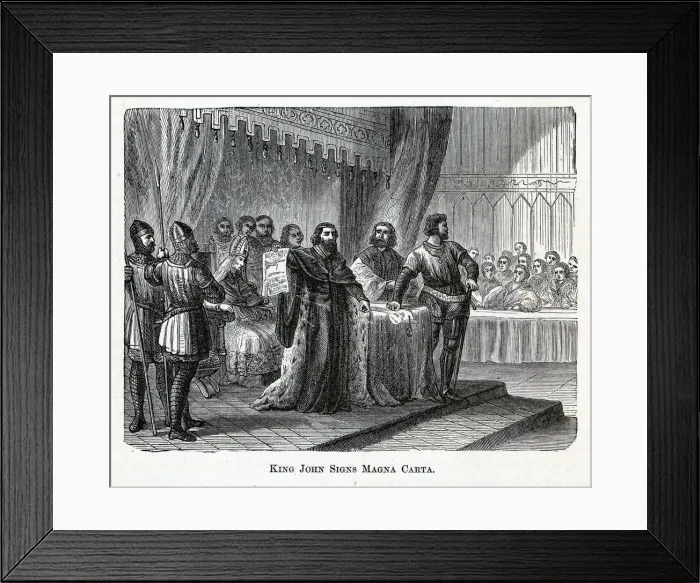 Framed Print : King John Signs Magna Carta, 1882. Artist: Anonymous Framed Print : King John Signs Magna Carta, 1882. Artist: Anonymous