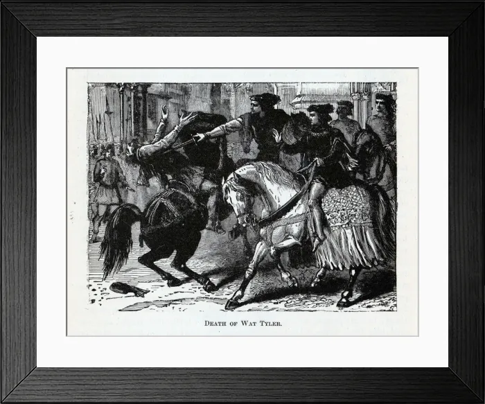 Framed Print : Death of Wat Tyler, 1882. Artist: Anonymous Framed Print : Death of Wat Tyler, 1882. Artist: Anonymous