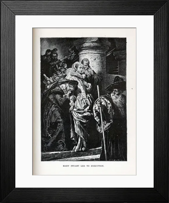 Framed Print : Mary Stuart led to execution, 1882. Artist: Benczur, Gyula (1844-1920) Framed Print : Mary Stuart led to execution, 1882. Artist: Benczur, Gyula (1844-1920)