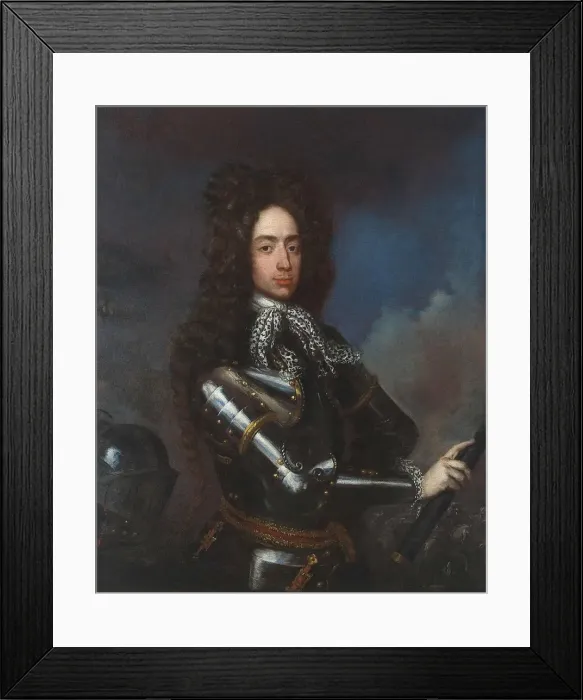 Framed Print : Portrait of Prince Jakub Ludwik Sobieski (1667-1737), 1690s. Artist: Gascar, Henri (1635-1701) Framed Print : Portrait of Prince Jakub Ludwik Sobieski (1667-1737), 1690s. Artist: Gascar, Henri (1635-1701)