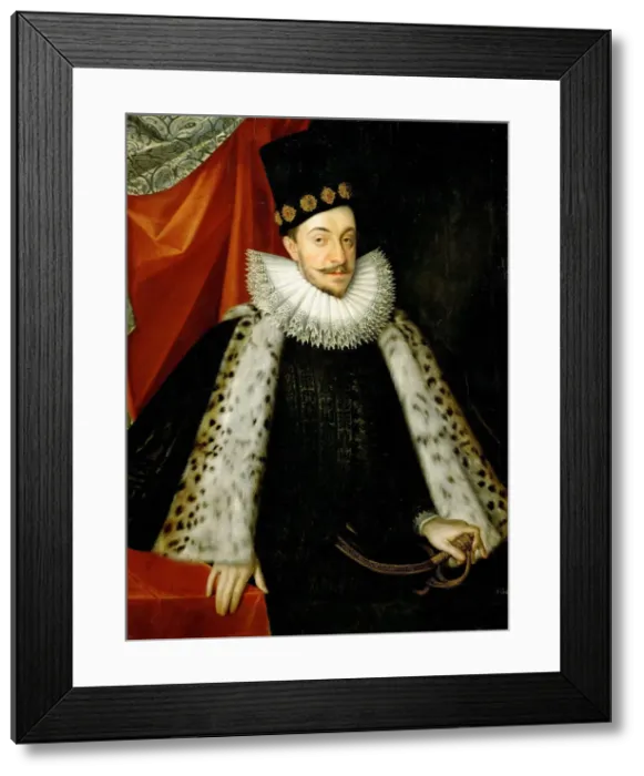 Framed Print : Portrait of Sigismund III Vasa, King of Poland (1566-1632). Artist: Kober, Martin (1550-1609) Framed Print : Portrait of Sigismund III Vasa, King of Poland (1566-1632). Artist: Kober, Martin (1550-1609)