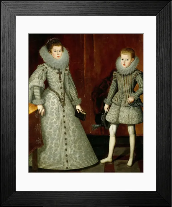 Framed Print : The Infante Philip, later King Philip IV of Spain (1605-1665) and his sister Anne of Austria (1601-1 Artist: Gonzalez y Serrano, Bartolome (1564-1627) Framed Print : The Infante Philip, later King Philip IV of Spain (1605-1665) and his sister Anne of Austria (1601-1 Artist: Gonzalez y Serrano, Bartolome (1564-1627)