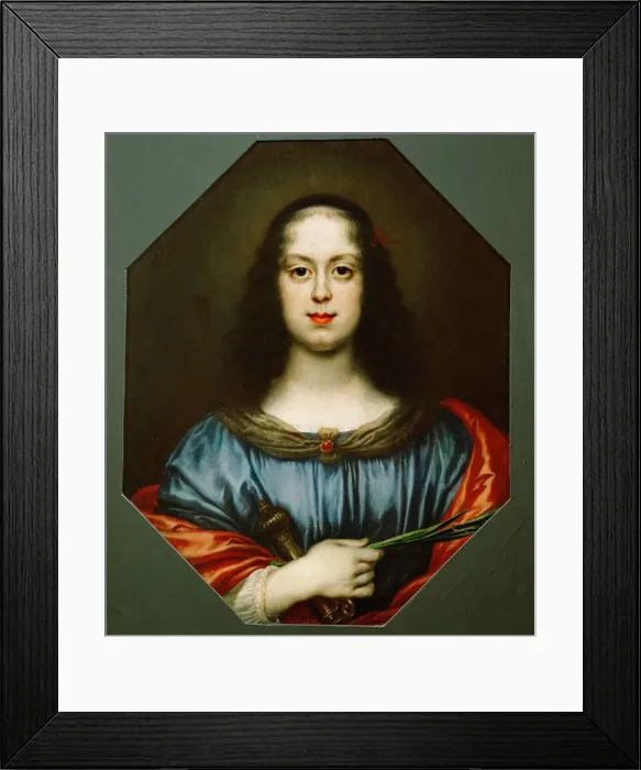 Framed Print : Portrait of Vittoria della Rovere (1622-1694) as Saint Catherine, 1640s. Artist: Dolci, Carlo (1616-1686) Framed Print : Portrait of Vittoria della Rovere (1622-1694) as Saint Catherine, 1640s. Artist: Dolci, Carlo (1616-1686)