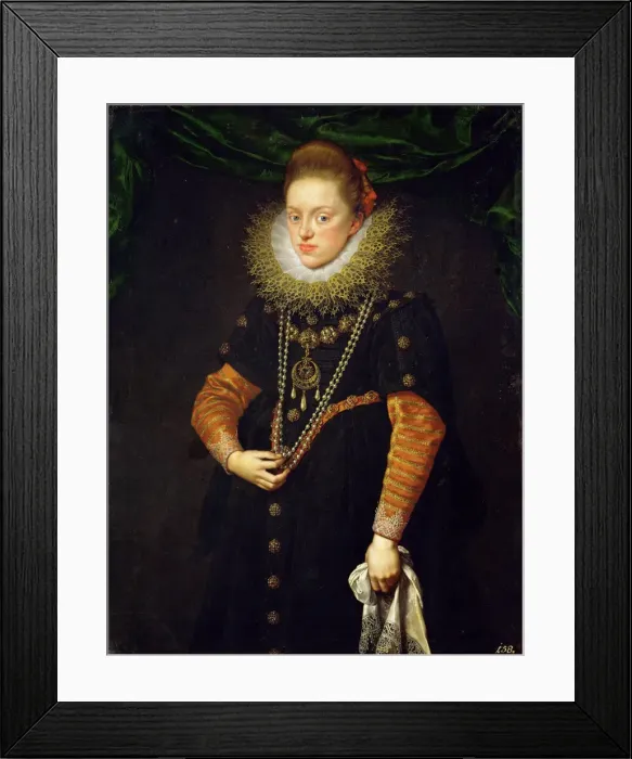 Framed Print : Portrait of Constance of Austria (1588?1631), queen of Poland, ca 1603. Artist: Pourbus, Frans, the Younger (1569-1622) Framed Print : Portrait of Constance of Austria (1588?1631), queen of Poland, ca 1603. Artist: Pourbus, Frans, the Younger (1569-1622)