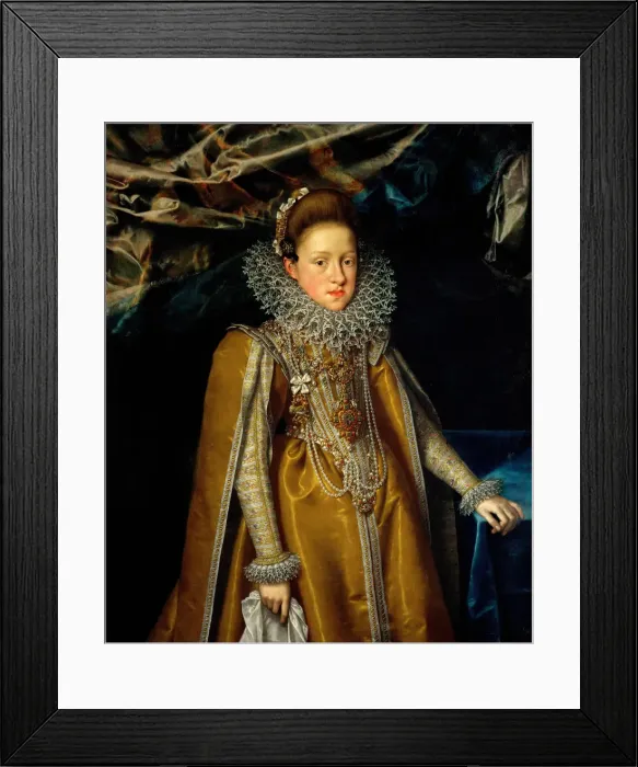 Framed Print : Portrait of Archduchess Maria Maddalena of Austria (1587-1631), Grand Duchess of Tuscany, ca 1604. Artist: Pourbus, Frans, the Younger (1569-1622) Framed Print : Portrait of Archduchess Maria Maddalena of Austria (1587-1631), Grand Duchess of Tuscany, ca 1604. Artist: Pourbus, Frans, the Younger (1569-1622)