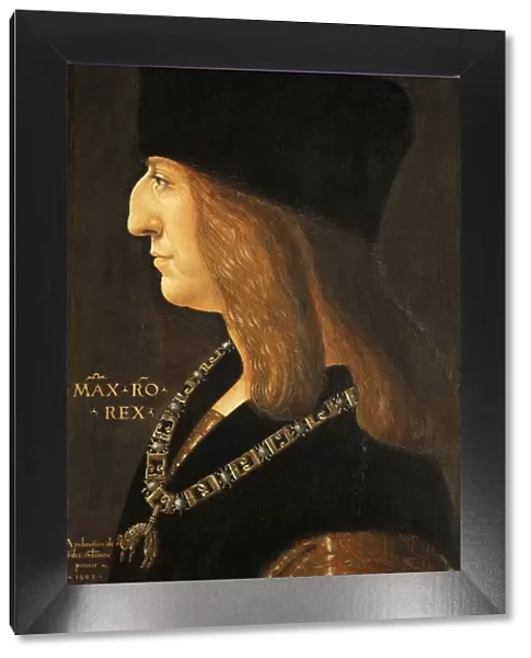 Portrait of Emperor Maximilian I (1459-1519). Artist: De Predis, Giovanni Ambrogio (1455-1509)