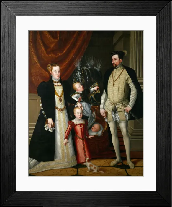 Framed Print : Holy Roman Emperor Maximilian II of Austria (1527-1576) and his wife Infanta Maria of Spain with the Artist: Arcimboldo, Giuseppe (1527-1593) Framed Print : Holy Roman Emperor Maximilian II of Austria (1527-1576) and his wife Infanta Maria of Spain with the Artist: Arcimboldo, Giuseppe (1527-1593)
