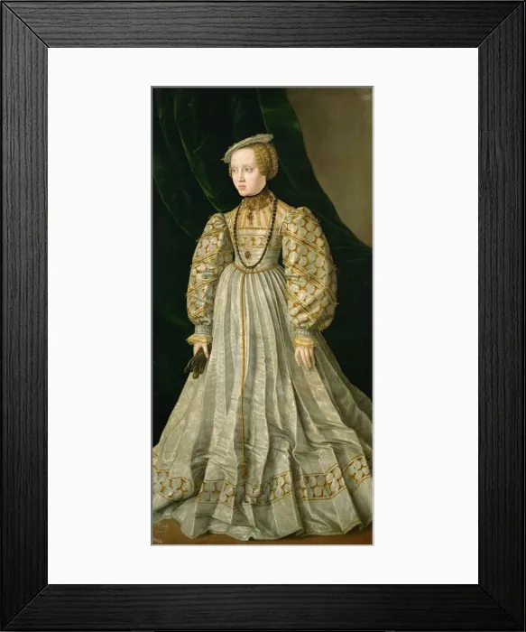 Framed Print : Archduchess Anna of Austria (1528-1590), daughter of Emperor Ferdinand I, ca 1545. Artist: Seisenegger, Jakob (1505-1567) Framed Print : Archduchess Anna of Austria (1528-1590), daughter of Emperor Ferdinand I, ca 1545. Artist: Seisenegger, Jakob (1505-1567)