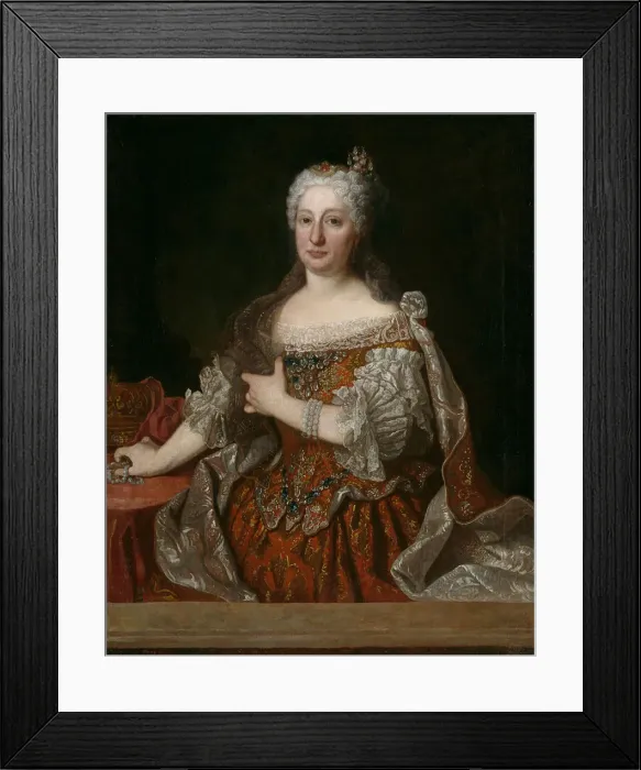 Framed Print : Portrait of Archduchess Maria Anna of Austria (1683-1754), Queen of Portugal, c. 1729. Artist: Ranc, Jean (1674-1735) Framed Print : Portrait of Archduchess Maria Anna of Austria (1683-1754), Queen of Portugal, c. 1729. Artist: Ranc, Jean (1674-1735)