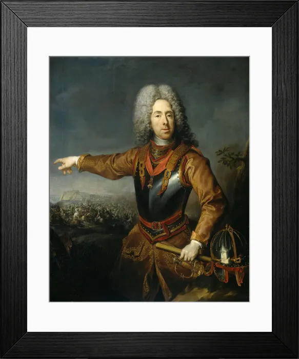 Framed Print : Portrait of Prince Eugene of Savoy (1663-1736), 1718. Artist: Schuppen, Jacob van (1670-1751) Framed Print : Portrait of Prince Eugene of Savoy (1663-1736), 1718. Artist: Schuppen, Jacob van (1670-1751)