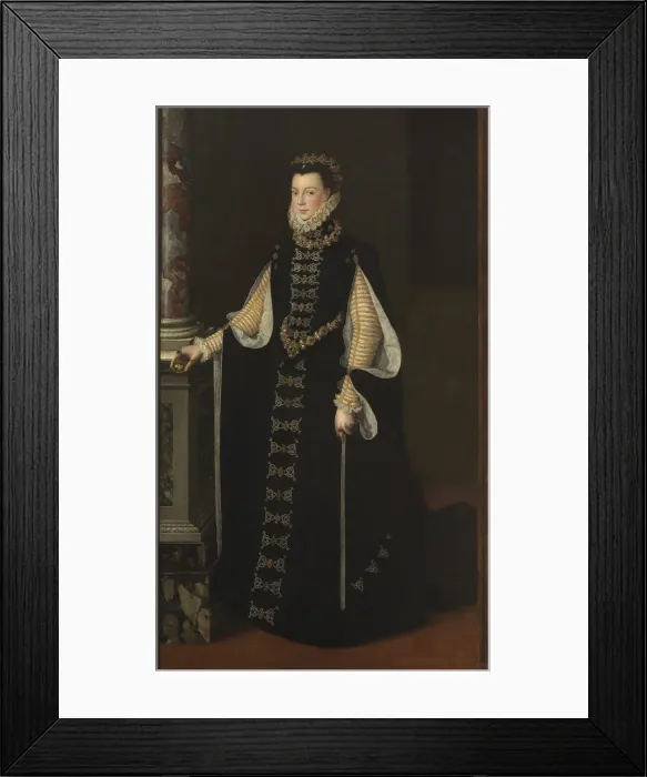 Framed Print : Elisabeth of Valois (1545-1568), Queen of Spain, 1561-1565. Artist: Anguissola, Sofonisba (ca. 1532-1625) Framed Print : Elisabeth of Valois (1545-1568), Queen of Spain, 1561-1565. Artist: Anguissola, Sofonisba (ca. 1532-1625)