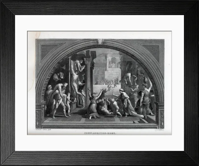 Framed Print : Conflagration of Rome, 1882. Artist: Payne, Albert Henry (1812-1902) Framed Print : Conflagration of Rome, 1882. Artist: Payne, Albert Henry (1812-1902)