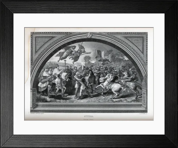 Framed Print : Attila (after Raphael), 1882. Artist: Payne, Albert Henry (1812-1902) Framed Print : Attila (after Raphael), 1882. Artist: Payne, Albert Henry (1812-1902)