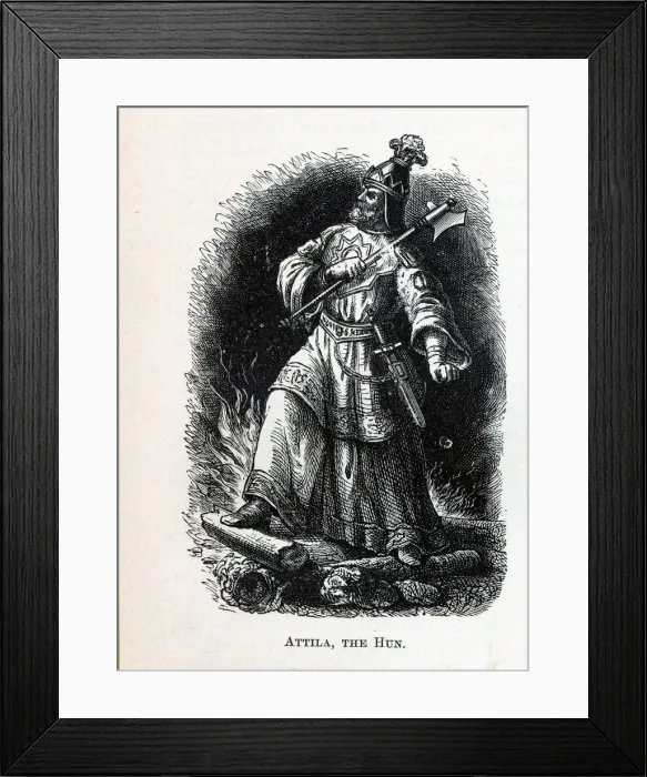 Framed Print : Attila the Hun, 1882. Artist: Anonymous Framed Print : Attila the Hun, 1882. Artist: Anonymous
