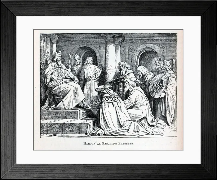 Framed Print : Haroun al Raschids Presents, 1882. Artist: Anonymous Framed Print : Haroun al Raschids Presents, 1882. Artist: Anonymous
