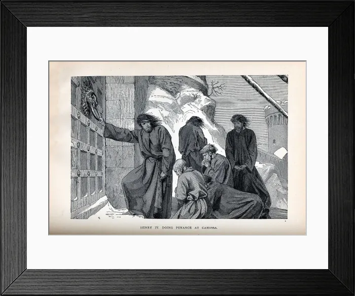 Framed Print : Henry IV Doing Penance at Canossa, 1882. Artist: Anonymous Framed Print : Henry IV Doing Penance at Canossa, 1882. Artist: Anonymous