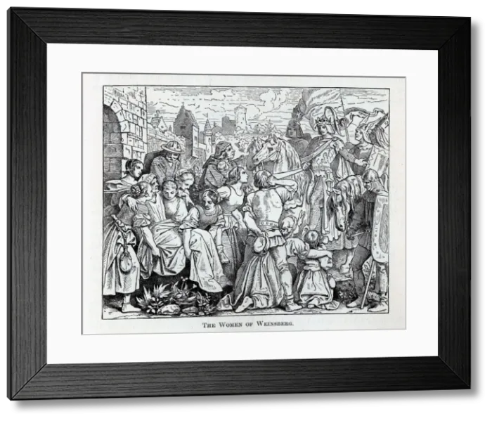 Framed Print : The Women of Weinsberg, 1882. Artist: Anonymous Framed Print : The Women of Weinsberg, 1882. Artist: Anonymous
