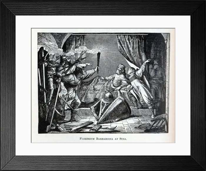 Framed Print : Friedrich Barbarossa at Susa, 1882. Artist: Anonymous Framed Print : Friedrich Barbarossa at Susa, 1882. Artist: Anonymous