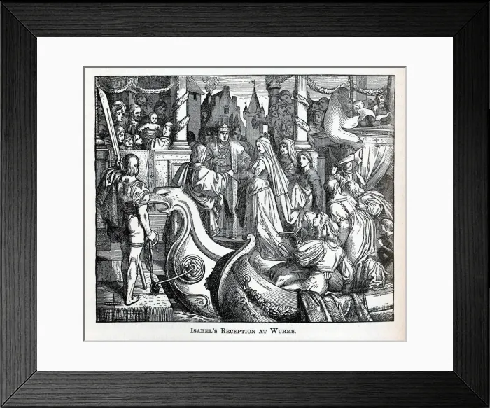 Framed Print : Isabels Reception at Worms, 1882. Artist: Anonymous Framed Print : Isabels Reception at Worms, 1882. Artist: Anonymous
