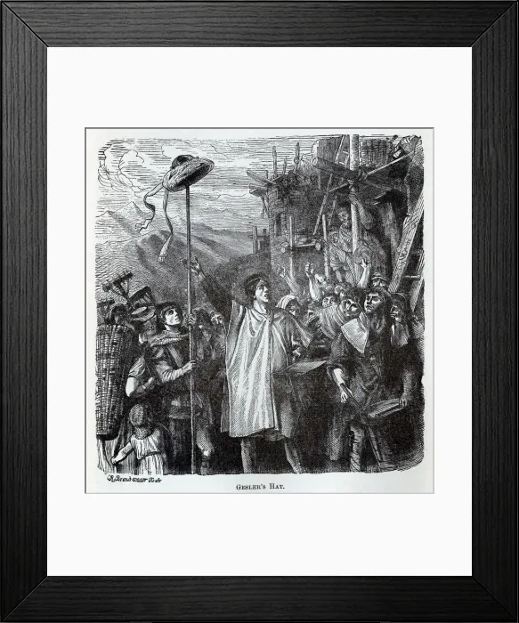 Framed Print : Geslers Hat, 1882. Artist: Brend amour, Richard (1831-1915) Framed Print : Geslers Hat, 1882. Artist: Brend amour, Richard (1831-1915)