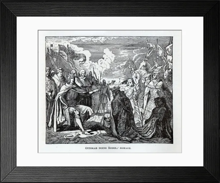Framed Print : Ottokar Pays Homage to Rudolf, 1882. Artist: Anonymous Framed Print : Ottokar Pays Homage to Rudolf, 1882. Artist: Anonymous