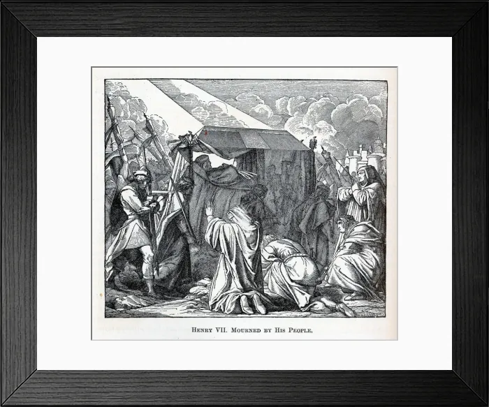 Framed Print : Henry VII Mourned by His People, 1882. Artist: Reusche, Fedor (1823-?) Framed Print : Henry VII Mourned by His People, 1882. Artist: Reusche, Fedor (1823-?)