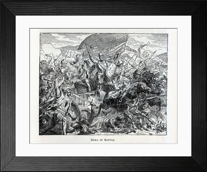 Framed Print : Ziska in Battle, 1882. Artist: Anonymous Framed Print : Ziska in Battle, 1882. Artist: Anonymous