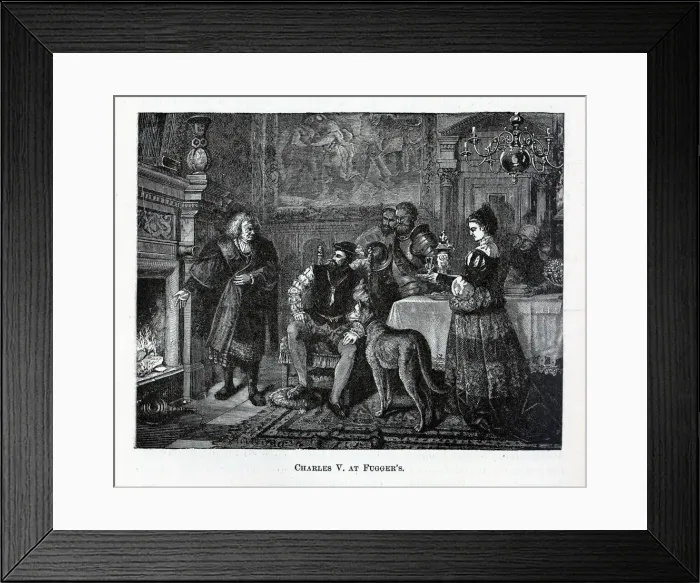 Framed Print : Charles V at Fuggers, 1882. Artist: Anonymous