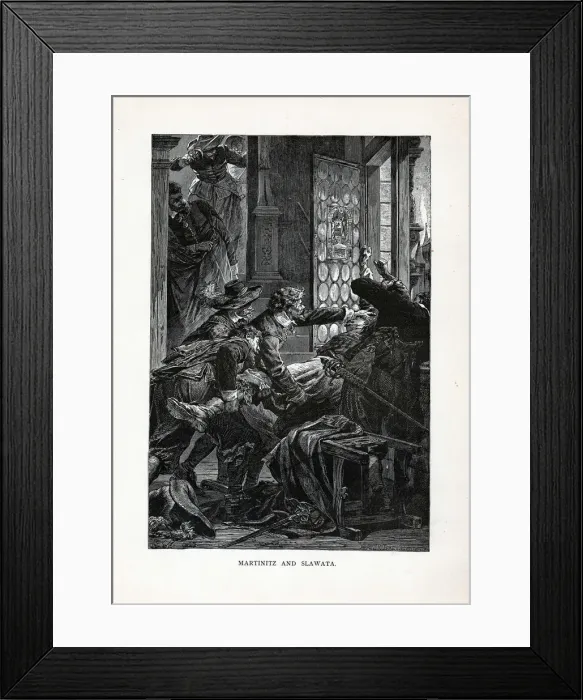 Framed Print : Martinitz and Slawata, 1882. Artist: Brend amour, Richard (1831-1915) Framed Print : Martinitz and Slawata, 1882. Artist: Brend amour, Richard (1831-1915)