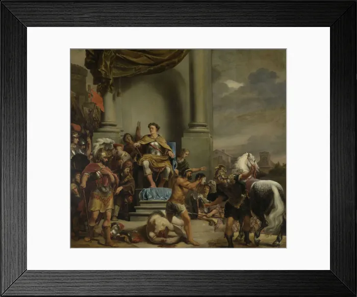 Framed Print : Consul Titus Manlius Torquatus Orders the Beheading of his Son, 1662-1664. Artist: Bol, Ferdinand (1616-1680) Framed Print : Consul Titus Manlius Torquatus Orders the Beheading of his Son, 1662-1664. Artist: Bol, Ferdinand (1616-1680)