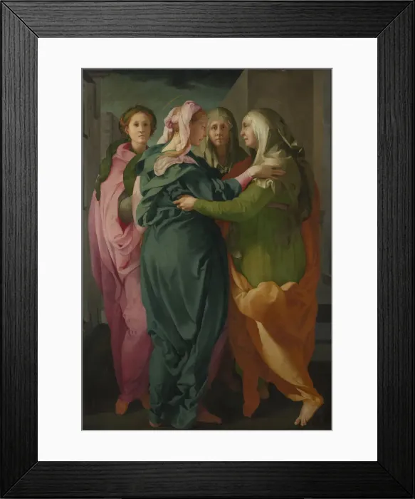 Framed Print : The Visitation, ca 1528-1529. Artist: Pontormo (1494-1557) Framed Print : The Visitation, ca 1528-1529. Artist: Pontormo (1494-1557)