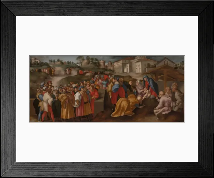 Framed Print : The Adoration of the Magi (Epifania Benintendi), 1519-1520. Artist: Pontormo (1494-1557) Framed Print : The Adoration of the Magi (Epifania Benintendi), 1519-1520. Artist: Pontormo (1494-1557)