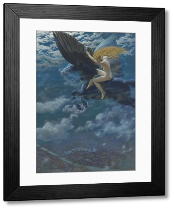 Framed Print : Dream Idyll (A Valkyrie), c. 1902. Artist: Hughes, Edward Robert (1851-1914) Framed Print : Dream Idyll (A Valkyrie), c. 1902. Artist: Hughes, Edward Robert (1851-1914)