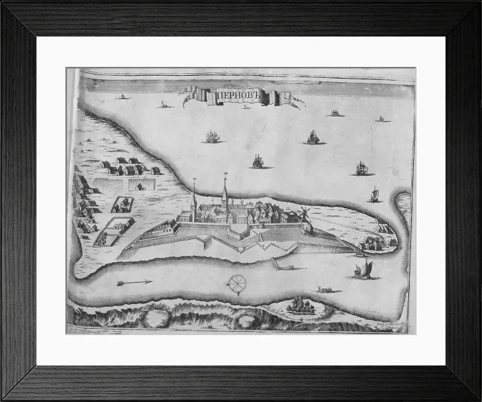 Framed Print : View of the Siege of Parnu on August 1710, 1715. Artist: Pickaert, Pieter (ca 1670-1737) Framed Print : View of the Siege of Parnu on August 1710, 1715. Artist: Pickaert, Pieter (ca 1670-1737)